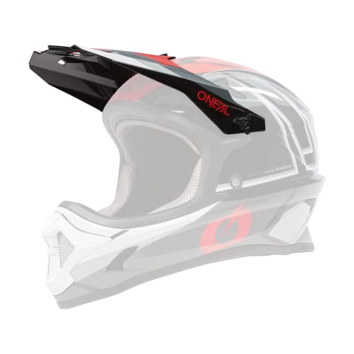O'NEAL | Mountainbike-Ersatzteile | MTB Motocross | Ersatzschirm für den SONUS Helmet SPLIT V.23 | Spare VISOR SONUS Helmet SPLIT V.23 | Grau Rot | One Size von O'NEAL