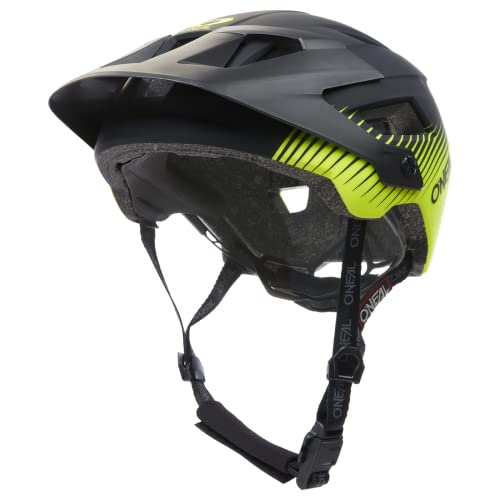 O'NEAL | Mountainbike-Helm | Enduro All-Mountain | Belüftungsöffnungen zur Kühlung, Polster waschbar, Sicherheitsnorm EN1078 | Helmet Defender Grill V.22 | Erwachsene | Schwarz Neon-Gelb | Größe L-XL von O'NEAL