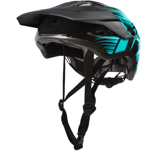 O'NEAL | Mountainbike-Helm | Enduro All-Mountain | Verschmolzene innere EPS & Außenschale für bessere Langlebigkeit | Matrix Helmet Split V.23 | Erwachsene | Schwarz/Türkis | L/XL (58-61 cm) von O'NEAL