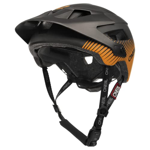 O'NEAL | Mountainbike-Helm | Enduro MTB | Belüftungsöffnungen zur Kühlung, Polster waschbar, Robustes ABS | Defender Helmet Grill V.23 | Erwachsene | Schwarz/Orange | L/XL (58-61 cm) von O'NEAL