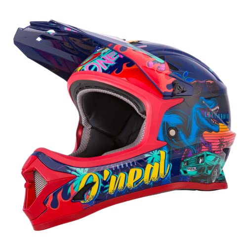 O'NEAL | Mountainbike-Helm | Kinder | MTB Downhill | ABS Schale, Lüftungsöffnungen für optimale Belüftung & Kühlung, Robustes ABS | Sonus Youth Helmet Rex | Multi | Größe L von O'NEAL