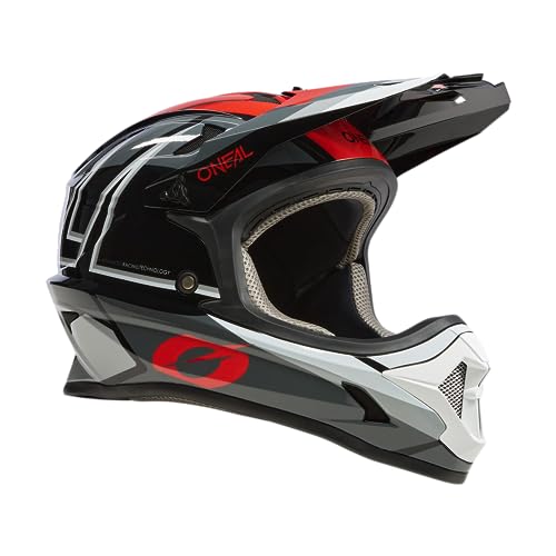 O'NEAL | Mountainbike-Helm | Kinder | MTB Downhill | ABS Schale, Lüftungsöffnungen für optimale Belüftung & Kühlung, Robustes ABS | Sonus Youth Helmet Split V.24 | Schwarz Rot Grau | Größe L von O'NEAL