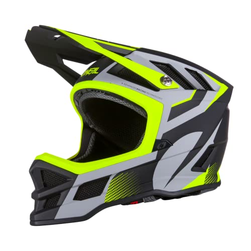 O'NEAL | Mountainbike-Helm | MTB Downhill | Dri-Lex® Innenfutter, IPX® Technologie, Fiberglas Außenschale | Blade HYPERLITE IPX® Helmet OXYD | Erwachsene | Grau Neon-Gelb | Größe M von O'NEAL