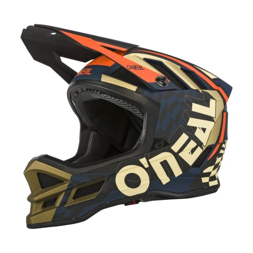 O'NEAL | Mountainbike-Helm | MTB Downhill | Dri-Lex® Innenfutter, Ventilationsöffnungen für Luftstrom, ABS Außenschale | Blade POLYACRYLITE Helmet ZYPHR | Erwachsene | Blau Orange | Größe XS von O'NEAL