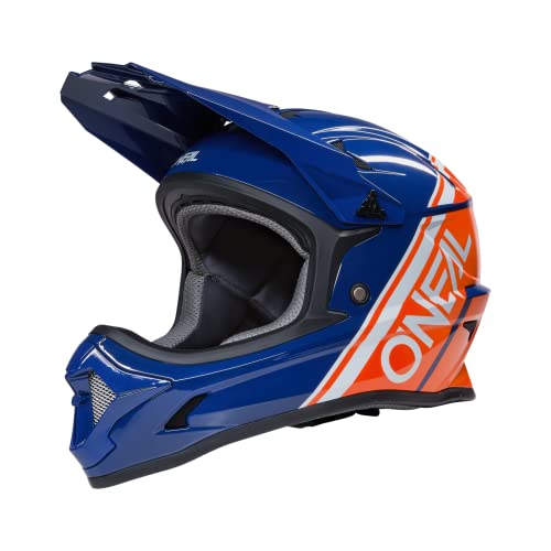 O'NEAL | Mountainbike-Helm | MTB Downhill | Nach Robustes ABS, Ventilationsöffnungen für Luftstrom & Kühlung, ABS Außenschale | SONUS Helmet Split | Erwachsene | Blau Orange | Größe L von O'NEAL