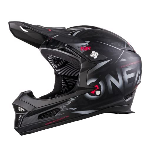 O'NEAL | Mountainbike-Helm | MTB Downhill | Nach Robustes ABS, Ventilationsöffnungen für Luftstrom & Kühlung, ABS Außenschale | Fury Helmet SYNTHY | Erwachsene | Schwarz | Größe L von O'NEAL