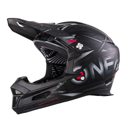 O'NEAL | Mountainbike-Helm | MTB Downhill | Nach Robustes ABS, Ventilationsöffnungen für Luftstrom & Kühlung, ABS Außenschale | Fury Helmet SYNTHY | Erwachsene | Schwarz | Größe M von O'NEAL