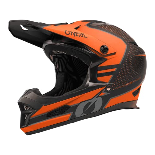 O'NEAL | Mountainbike-Helm | MTB Downhill | Robustes ABS, Ventilationsöffnungen für Luftstrom & Kühlung, ABS Außenschale | Fury Helmet Stage V.23 | Erwachsene | Schwarz Orange | Größe L von O'NEAL