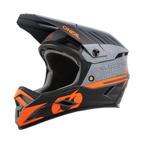 O'NEAL | Mountainbike-Helm | MTB Downhill | Robustes ABS, Ventilationsöffnungen zur Kühlung, ABS Außenschale | Backflip Helmet Eclipse V.24 | Erwachsene | Orange Grau | Größe M von O'NEAL