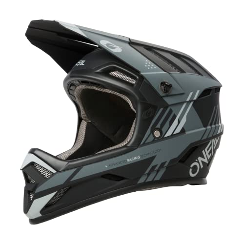 O'NEAL | Mountainbike-Helm | MTB Downhill |Robustes ABS, Ventilationsöffnungen für Luftstrom & Kühlung, ABS Außenschale | Backflip Helmet Strike V.23 | Erwachsene | Schwarz Grau | L von O'NEAL