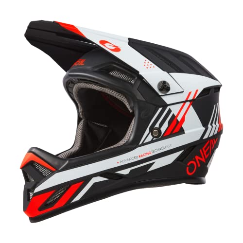O'NEAL | Mountainbike-Helm | MTB Downhill |Sicherheitsnorm EN1078, Ventilationsöffnungen für Luftstrom & Kühlung, ABS Außenschale | Backflip Helmet Strike V.23 | Erwachsene | Schwarz Rot Weiß | L von O'NEAL