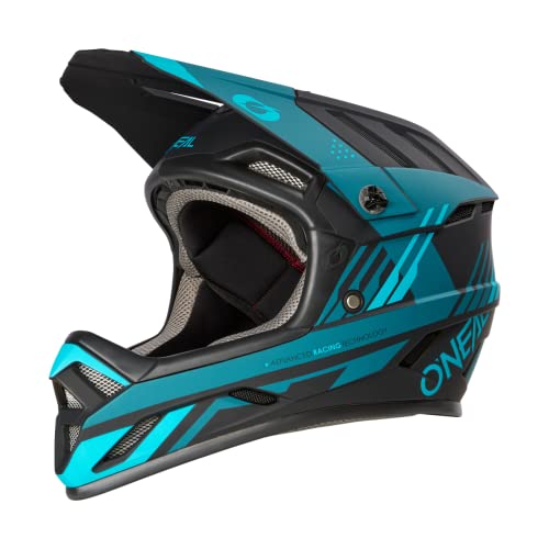 O'NEAL | Mountainbike-Helm | MTB Downhill | Robustes ABS, Ventilationsöffnungen für Luftstrom & Kühlung, ABS Außenschale | Backflip Helmet Strike V.23 | Erwachsene | Schwarz Teal | XL von O'NEAL