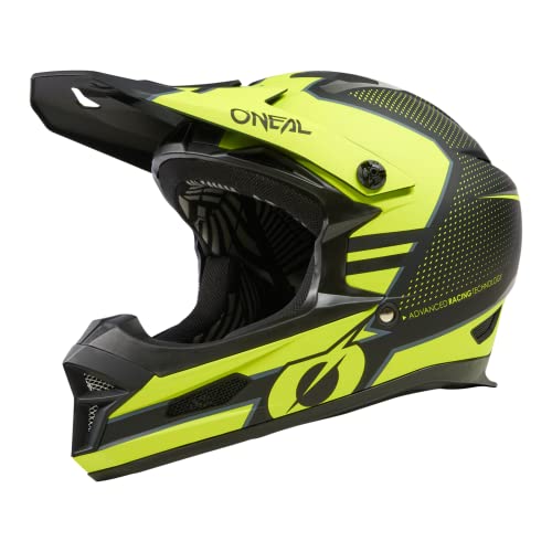 O'NEAL | Mountainbike-Helm | MTB Downhill | Robustes ABS, Ventilationsöffnungen für Luftstrom & Kühlung, ABS Außenschale | Fury Helmet Stage V.23 | Erwachsene | Schwarz Neon-Gelb | Größe M von O'NEAL