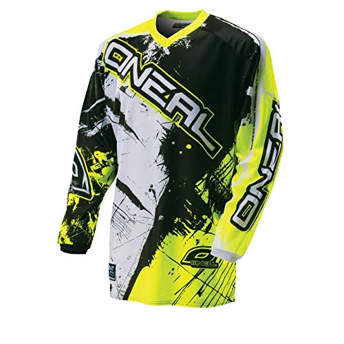 O'NEAL | Motocross-Jersey | MX Enduro | Gepolsterter Ellbogenschutz, V-Ausschnitt, atmungsaktiv | Element Jersey Shocker | Erwachsene | Neon Gelb | Größe XL von O'NEAL