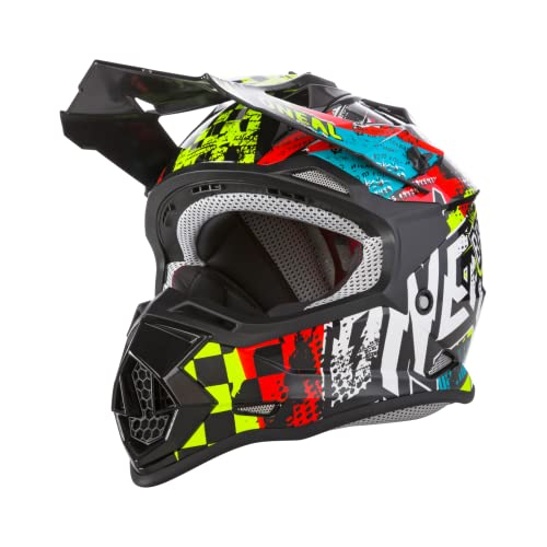 O'NEAL | Motocross-Helm | Kinder | MX Enduro | ABS-Schale, , Lüftungsöffnungen für optimale Belüftung & Kühlung | 2SRS Helmet Wild Youth | Multi | Größe M von O'NEAL
