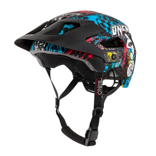 O'NEAL | Mountainbike-Helm | Enduro All-Mountain | Belüftungsöffnungen zur Kühlung, Polster waschbar, Robustes ABS | Helmet Defender Wild | Erwachsene | Multi | Größe L/XL (58-61 cm) von O'NEAL