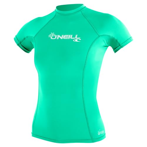 O'Neill Damen Basic Skins UPF 50+ Short Sleeve Rash Guard, Seaglass, M von O'Neill