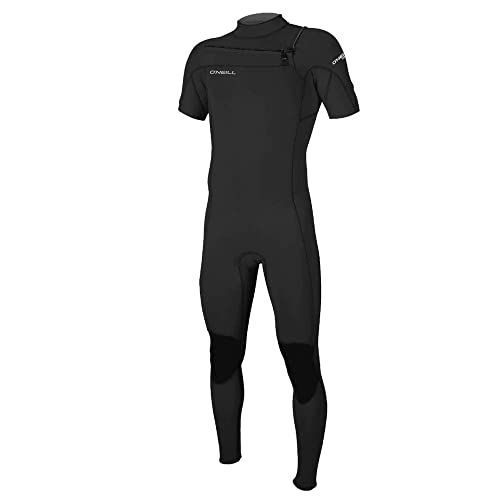 O';Neill Herren Hammer 2mm Chest Zip Short Sleeve Wetsuit - Schwarz - Easy Stretch - Kypto Knieschützer von O'Neill