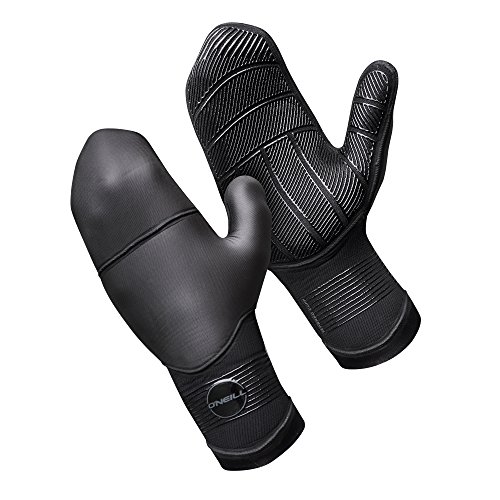 O'Neill Psycho 5MM Double Lined Neoprene Wetsuit Mittens Black - Unisex - 100% Sealed - Tacky Grip - von O'Neill