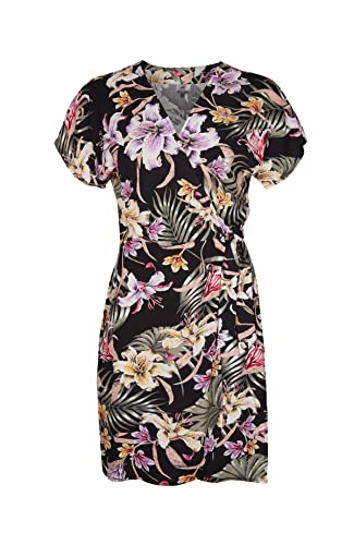 O'NEILL Damen Wrap Dress Mix Match Lssiges Kleid, 39010 Schwarz Ao, L-XL von O'Neill