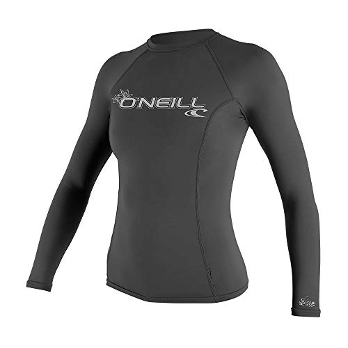 O'NEILL Wetsuits Damen Basic Skins UPF 50+ Langarm-Rashguard, Graphit, Größe L von O'Neill