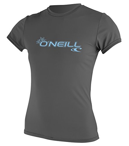 O'NEILL Damen Basic Skins LSF 50+ Kurzarm-Sonnenshirt, Graphit, Größe L von O'Neill