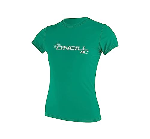 O'Neill Damen Basic Skins LSF 50+ Kurzarm-Sonnenshirt, Seaglass, Größe L von O'Neill