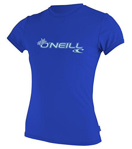 O'Neill Damen Basic Skins LSF 50+ Kurzarm-Sonnenshirt, Tahitianblau, Größe S von O'Neill