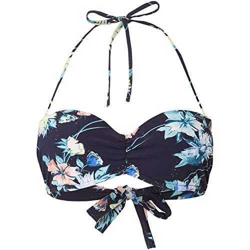 O'Neill Damen PW Havaa Mix Bikini Top, Schwarz All Over Print mit Grün, 36B von O'Neill