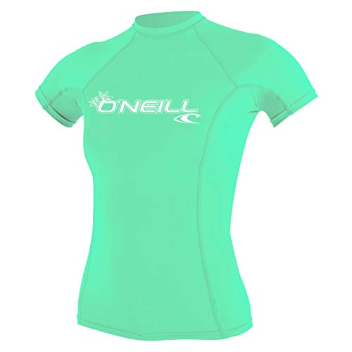 O'Neill Wetsuits Damen T-Shirt WMS Basic Skins S/Rash Guard, Light Aqua, XS von O'Neill