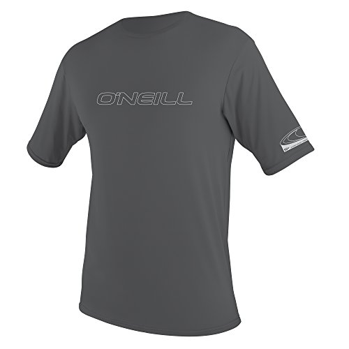 O'Neill Herren Basic Skins UPF 50+ Kurzarm-Sonnenshirt, Rauchgrau, Größe L von O'Neill