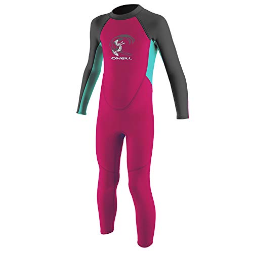 O'Neill Wetsuits Baby Toddler Reactor II 2mm Back Zip Full Wetsuit Neoprenanzug, Berry/Light Aqua/Graphite, 1 von O'Neill