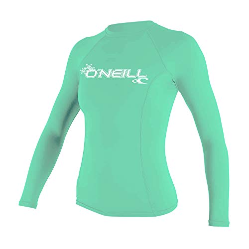 O'Neill Wetsuits Damen Basic Skins Long Sleeve Rash Guard Shirt, Light Aqua, L von O'Neill