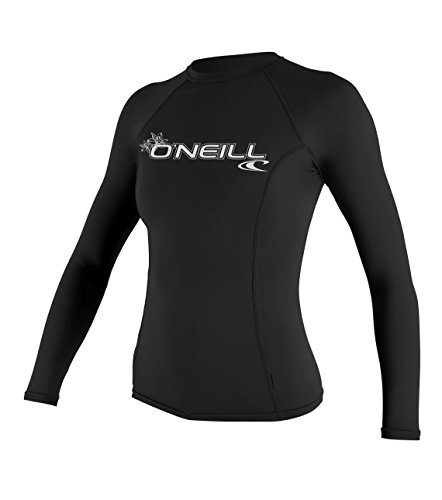 O'Neill Wetsuits Damen Basic Skins Long Sleeve Rash Guard Vest, Black, M von O'Neill