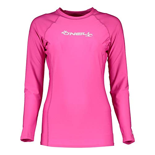 O'Neill Wetsuits Damen Basic Skins Long Sleeve Rash Guard Vest, Pink, M von O'Neill