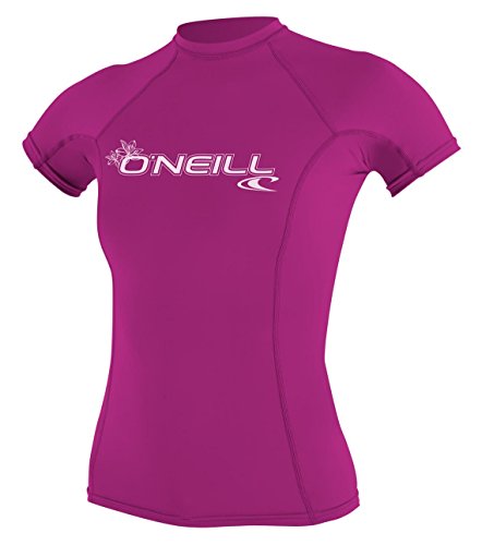 O'Neill Wetsuits Damen Uv Schutz wms basic skins S/S crew Rash Vest, Rosa, XL von O'Neill