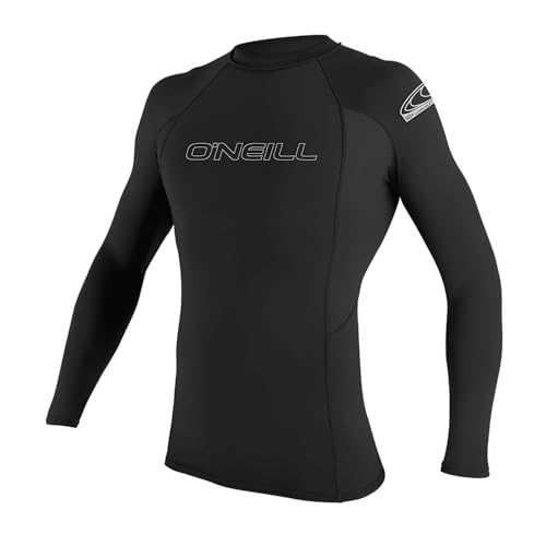 O'Neill Wetsuits Herren Basic Skins L/S Crew Rash Vest, Black, XS von O'Neill