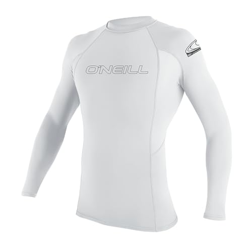 O'Neill Wetsuits Herren Basic Skins L/S Crew Rash Vest, White, 2XL von O'Neill