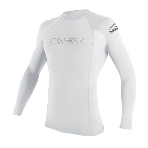 O'Neill Wetsuits Herren Basic Skins L/S Crew Rash Vest, White, L von O'Neill