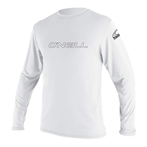 O'Neill Wetsuits Herren Basic Skins L/S Rash Tee Vest, White, XL von O'Neill