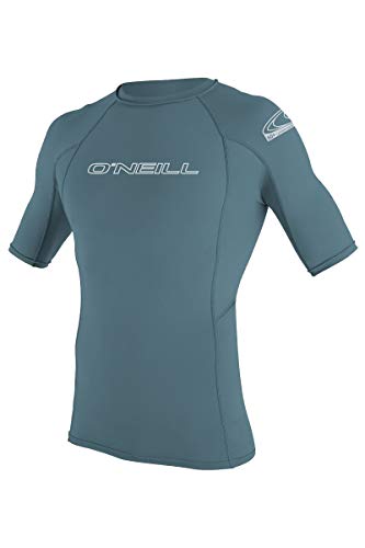O'Neill Wetsuits Herren Basic Skins UPF 50+ Kurzarm-Rashguard, Dusty Blue, XL von O'Neill
