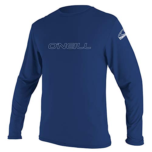 O'Neill Wetsuits Men's Basic Skins Long Sleeve Sun Shirt Rash Vest, Navy, 3XL von O'Neill