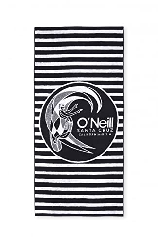 Oneill Seawater Towel Gestreift-Schwarz - Großes praktisches Handtuch, Größe One Size - Farbe Blackout von O'Neill