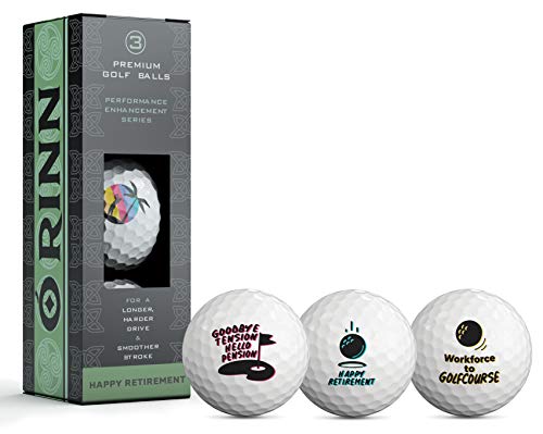 Golfbälle zum Ruhestand, 3er-Pack, Geschenke für Golfer - Kollegen - Ruhestand Party Supplies & Favors - Geschenk zum Ruhestand von O'Rinn Golf