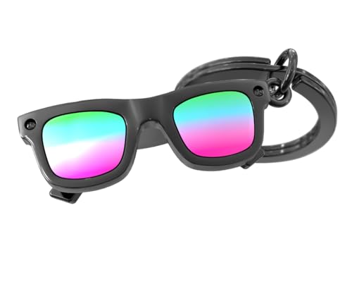 Metalmorphose Schlüsselanhänger Sonnenbrille – Geschenk für Herren, Geschenk für Damen, Schwarz, one size von O meta[l]morphose