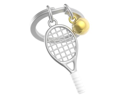 Metalmorphose – Schlüsselanhänger Tennis – Leidenschaft für Sport, Geschenk für Herren, Geschenk für Damen, silber, one size von O meta[l]morphose