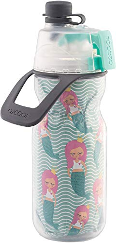 O2COOL Kids Mist 'N Sip Trinkflasche – Isolierte Wasserflasche und Sprühflasche – BPA-freier Kunststoff – ideal für Sport, Sommer, Camping, Urlaub, 340 ml von O2COOL