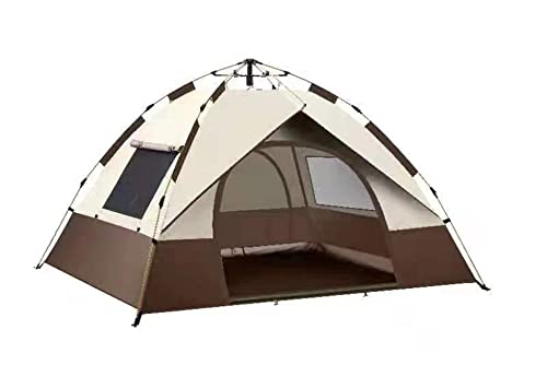 Camping Zelt,2-3 Personen Pop-Up-Zelt, Doppelschicht,Wasserdicht & Winddicht Und UV Schutz,Kuppelzelt Für Familien,Camping, Wandern Und Rucksackreisen Cheese Color,2 von OAKLIV
