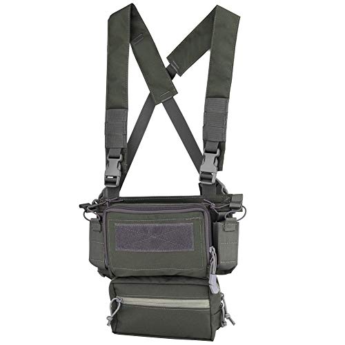 Jagd Tactical Vest Magazintasche Modular Chest Rig Set Drop Pouch 3 STÜCKE Mag Insert Set von OAREA