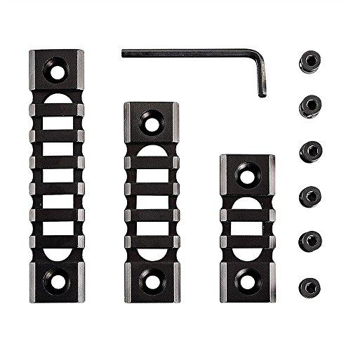 OAREA 3 stücke Jagd Zubehör 3/5/7-Slots Leichte Picatinny Schiene Abschnitt für Keymod Handguard Mount Rail System von OAREA